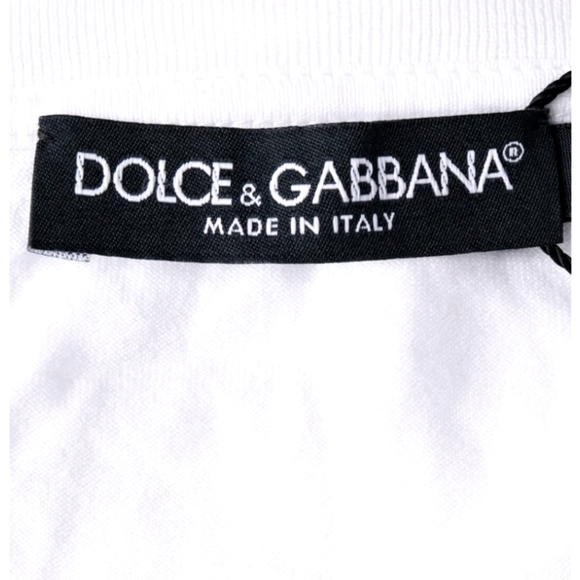 DOLCE & GABBANA T-Shirt XS Print Front 'FASHION IS BEAUTY' RRP€220 made in 🇮🇹 - Picture 2 of 4